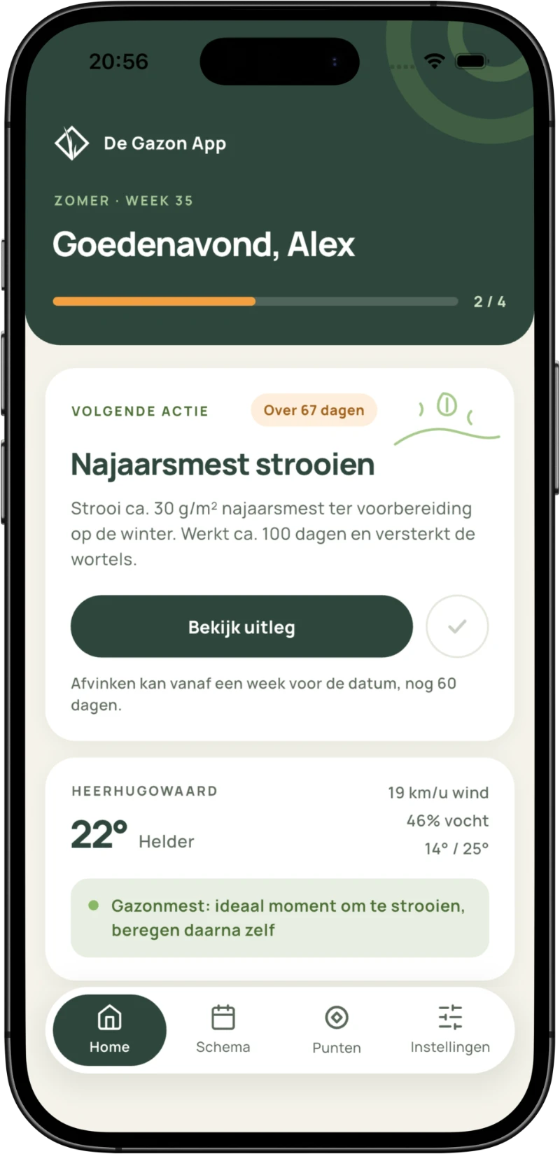 De Gazon App op iPhone